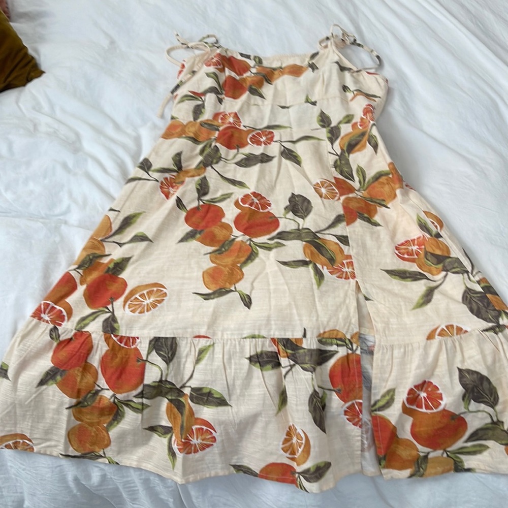 Nasty Gal lemon print tea dress XL